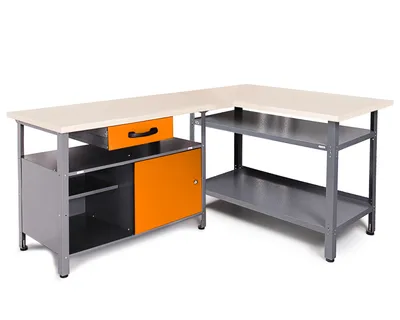Produktbild von ONDIS24 Werkstatt-Set Ecklösung Sparfuchs orange