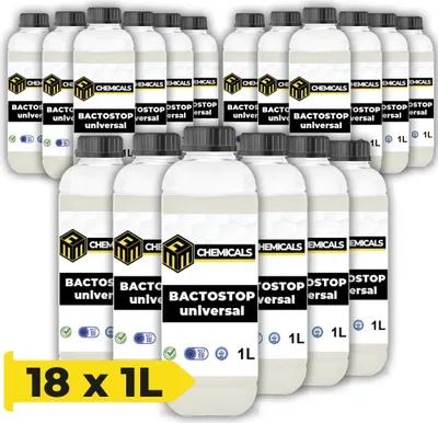 Produktbild von MRM CHEMICALS Desinfektionsmittel Bactostop 1L Reinigung und Desinfektion für Hände Sportgeräte Fitnessgeräte, gegen Bakterien Pilze und Viren x18
