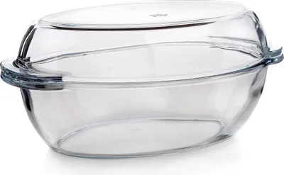 Produktbild von Ovaler Glasbräter 4L mit Deckel - hitzebeständig