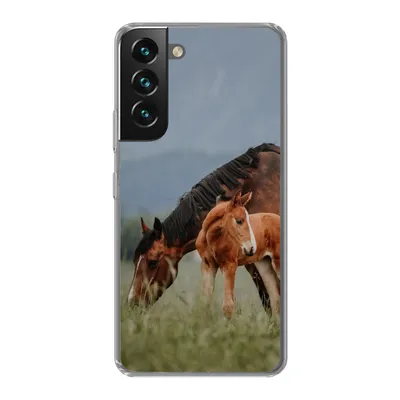 Produktbild von MuchoWow® Handyhülle Schutzhülle Hülle für Samsung Galaxy S22 Pferde - Fohlen - Natur Silikon Softcase Handy Hülle - Mobiltelefonhülle