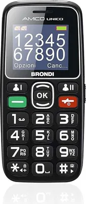 Immagine prodotto di Brondi Amico Unico+ Telefono Cellulare per Anziani Dual SIM Tasto SOS Display 2"