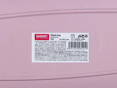 Produktbild von BANKETT Tablett Portion Quadrat 33 x 18 x 2 cm, rosa