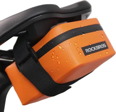 Immagine prodotto di ROCKBROS Borsa da sella per bici Mini, borsa da sella impermeabile e leggera per bici da corsa e MTB, compatta e accessori per bici, arancione
