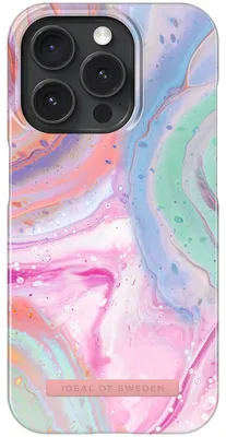 Productafbeelding van iDeal of Sweden Fashion Backcover voor de Apple iPhone 15 Pro - Pastel Marble