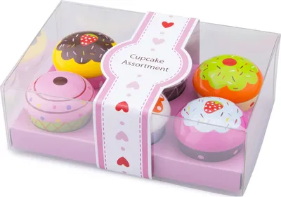 Produktbild von New Classic Toys Cupcakes met geschenkdoos - 6 cupcakes