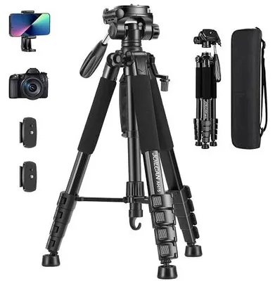 Zdjęcie produktu dla Statyw do aparatu 75 cali aluminiowy dla fotografów dslr zestaw