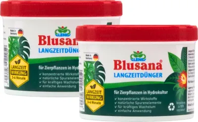 Produktbild von Blusana Langzeitdünger 400 ml Lewatit HD 50 Hydrokultur-Dünger NPK Ionenaustauscher 3-4 Monate Langzeitwirkung für Zierpflanzen Zimmerpflanzen und Pflanzarrangements
