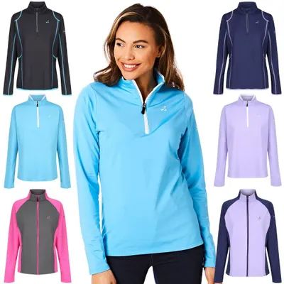Produktbild von Under Par Damen Zip Neck Pullover Pullover Atmungsaktiver Feuchtigkeitstransport