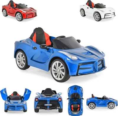 Produktbild von Moni Kinder Elektroauto Liberty, Fernbedienung EVA-Reifen Rücklichter Gurt MP3 blau
