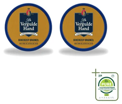 Zdjęcie produktu dla 2 sztuki oryginalnego kostki mydlanej "De Vergulde Hand" - 75 g - opakowanie zbiorcze