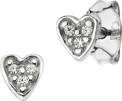 Produktbild von cai Ohrstecker 925/- Sterling Silber 0,4cm weiß Zirkonia weiß 360226031