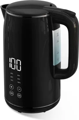 Produktbild von Kalorik Edelstahl Wasserkocher 1,7L Digital schwarz schnurlos 2200 W NEU*57786