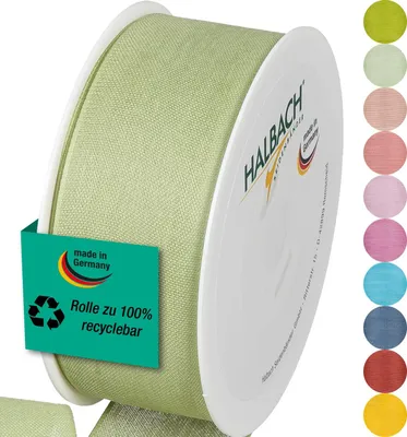Geschenkband 40 mm x 25 m, Polyester, Hellgrün