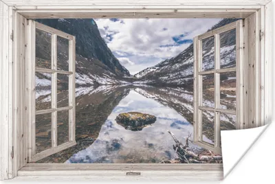 Produktbild von MuchoWow® Poster Durchblick - Berge - Stein 90x60 cm - Schlafzimmer