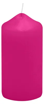 Produktbild von Spitzkopf Stumpen Kerzen Fuchisa Pink 8 x Ø 4 cm, 12 Stück