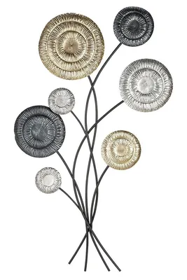 Obrázek produktu pro Gilde nástěnný reliéf "Bonito" starostříbro/zlato/antracit Š= 62,0 cm V= 102,0 cm 67217