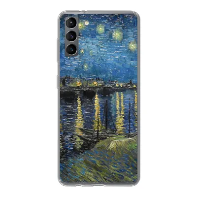 Produktbild von MuchoWow® Handyhülle Schutzhülle Hülle für Samsung Galaxy S21 Plus Sternennacht über der Rhone - Van Gogh - Kunst Silikon Softcase Handy Hülle - Handy-Tasche