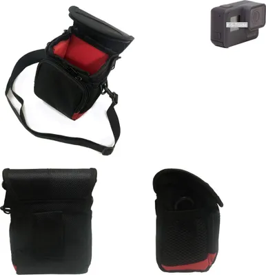 Produktbild von K-S-Trade Kameratasche Fototasche Umhängetasche Schultertasche Zubehör Tasche Schutz Hülle kompatibel mit GoPro Hero 5 Black mit Zusatzfach und