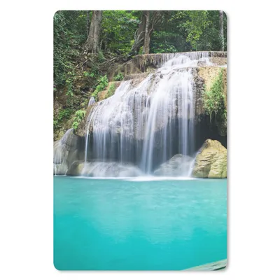 Produktbild von MuchoWow® Mauspad Mousepad Wasser - Wasserfall - Bäume 18x27 cm - Mousepads - Maus Mat - Pad - Mausunterlage
