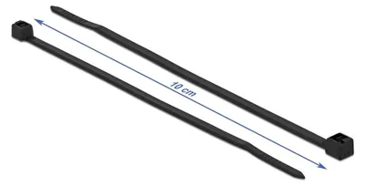 Zdjęcie produktu dla DELOCK Kabelbinder kälteresistent L100xB2,5mm schwarz 100STK