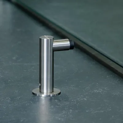 Türstopper L-Form, Edelstahl, Bodenmontage, 8 cm hoch