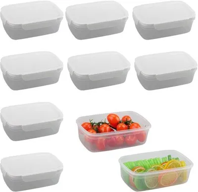 Obrázek produktu pro Sada 10 chladicích boxů, 850 ml, 18 × 11,4 × 6,2 cm, mražené, bez BPA