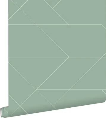 Produktbild von ESTAhome Tapete grafische Linien Mintgrün 53 cm x 10.05 m