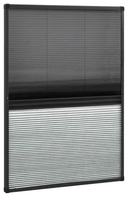 Zdjęcie produktu dla vidaXL Plisowana moskitiera do okien aluminiowych 80x120 cm z żaluzjami