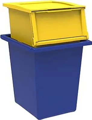 Immagine prodotto di TERRY, Ecobin 25+30: Set di 2 contenitori per la raccolta differenziata. Colore: giallo e blu, 25 L + 30 L