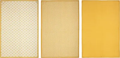 Obrázek produktu pro Kuchyňské utěrky s potiskem, 45 x 70 cm, 3 kusy, žluté
