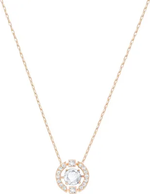 Produktbild von Swarovski Halskette Sparkling Dance Dextera Rundschliff, Weiß, Rosérgoldfarben 5294870