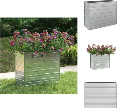 Produktbild von vidaXL Garten-Hochbeet 100x40x77 cm Verzinkter Stahl Silber -  Blumentöpfe & Pflanzgefäße