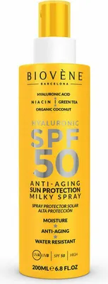 Obrázok produktu pre Biovène HYALURONIC ANTI-AGING Spf 50 200 ml Mlieko na opaľovanie proti starnutiu