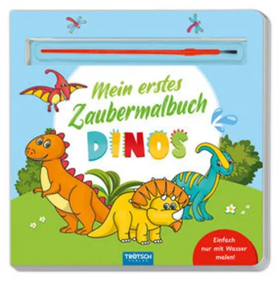 Produktbild von Trötsch Malbuch mit Pinsel Mein erstes Zaubermalbuch Dinos