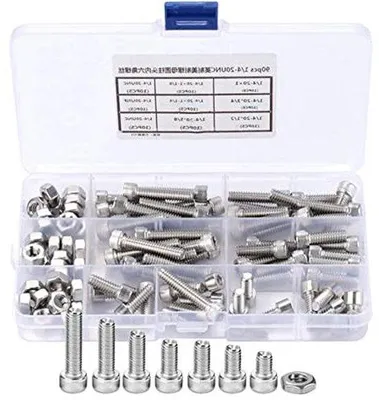 Image de Vis à tête cylindrique, 90 pièces, acier inoxydable, 1/4-20UNC - Montage et fixation