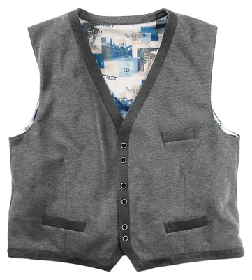 Produktbild von Luigi Morini XXL Strickweste grau meliert