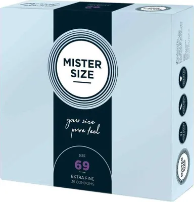 Obrázok produktu pre Majster Veľkosť, kondómy 69 mm, 36 kusov