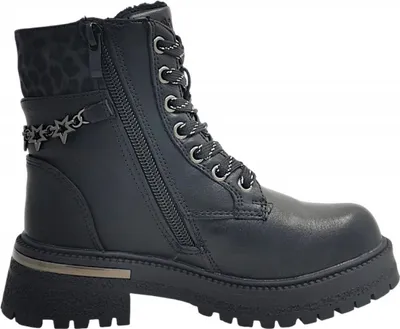 Imagen del producto de Dockers by Gerli: Zapatos para niñas, botines con cordones, color negro, para uso diario