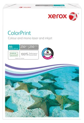 Zdjęcie produktu dla Papier do drukarki laserowej kolorowej Xerox Colorprint Premium, biały, 250 g/m², format A4, certyfikat Mix