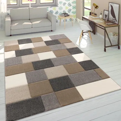 Image de Tapis Salon Chambre à coucher Poils courts Moderne Abstrait Géométrique Pastel 3D Dimensions 80 x 150 cm