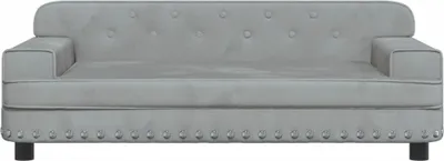 Produktbild von vidaXL Hundebett Hellgrau 90x53x30 cm Samt - Hundebett - Hundebetten - Hundesofa - Haustiersofa