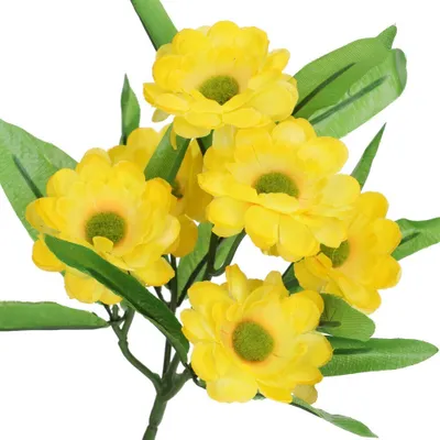 Produktbild von Dekolo Künstliche Blumensträuße Dekorative Pflanzen Deko Gänseblümchen Gelb 30cm