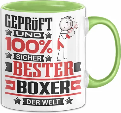 Produktbild von Boxer Geschenk Lustiger Spruch für Boxer Geschenkidee Bester Boxer Der Welt (Grün)
