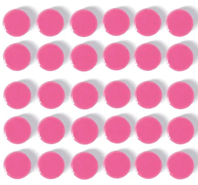 Produktbild von 30 Magnete für Magnettafeln und Whiteboards, starke Kühlschrankmagnete, dekorative runde kleine Magnete, farbenfrohe Magnete mit Klebstoff für Whiteboard, Pinnwand im Büro, Klassenzimmer (Himbeerpastell)