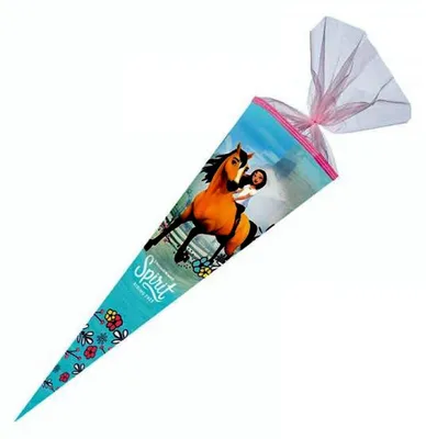 Produktbild von Nestler Schultüte Organza 70 cm rund mit Stoffblumen