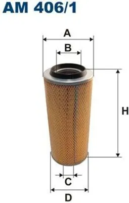 Produktbild von Luftfilter Filtereinsatz rund, H 335 mm, Ø 150 mm, für FENDT, AM 406/1