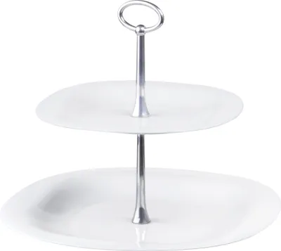 Zdjęcie produktu dla etażerka 2-poziomowa Carine 28 cm granit LUMINARC