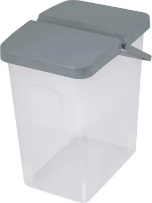 Produktbild von Kontejner na prací prášek Kontejner na potraviny Unibox s víkem Skladovací box šedý 10 litrů