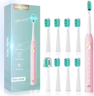 Produktbild von Schallzahnbürste für Erwachsene und Kinder, Elektrische Zahnbürste Kinderzahnbürste Elektrisch (Rosa)