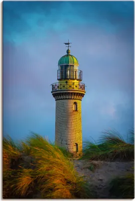 Produktbild von ARTland Leinwandbild Leuchtturm in Warnemünde Größe: 20x30 cm